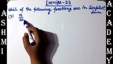 Fractions || Exercise - 23 || Q - 1 to 6 || Chapter 7 || class 5 || R S Aggarwal || ASHMI ACADEMY ||