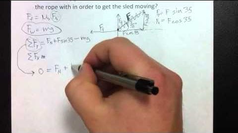 Physics Chapter 9: Sled with friction
