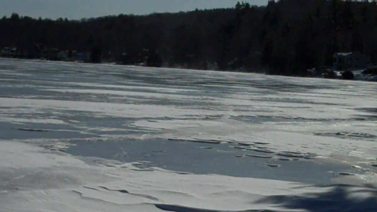 Ice Conditions Lake Winnisquam NH 1292010 YouTube
