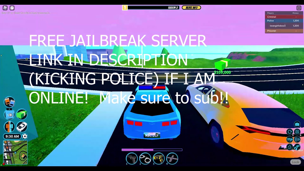 Free Jailbreak Vip Server Link In Description 2021 February Youtube - how to get free vip on roblox jailbreak