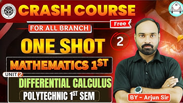 🔥Polytechnic First Semester | Crash Course | Free | Mathematics 1st | Unit - 2 | By _ Arjun Sir