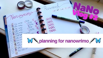 PLANNING FOR NANOWRIMO IN A BULLET JOURNAL || NaNoWriMo prep vlog || preptober bullet journaling
