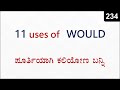 ALL uses of WOULD in English (100% clear) Spoken English - 234