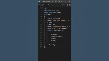 c++ program to print Fibonacci series/sequence.