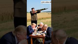 Trump Modi putin and kim jaoun enjoy together just fun #Ai shorts