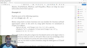 Introduction to Matlab in English | 25 solving one non linear algebraic equation