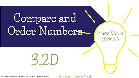 Distance Learning - 3rd Grade Place Value Module 6: Compare and Order Numbers (How To)