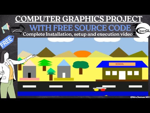 Village School View | OpenGL Project | Computer Graphics Project With ...