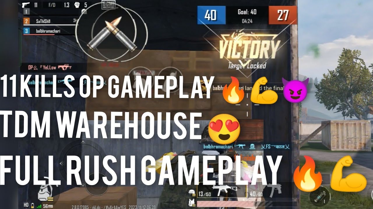 11 KILLS OVER POWERFUL GAMEPLAY 🔥💪😈 | TDM |WAREHOUSE|SPR PLAYS|