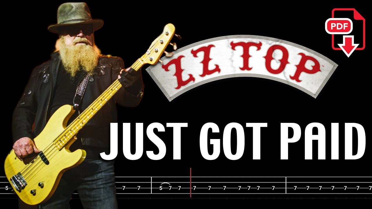 ZZ Top - Just Got Paid (🔴Bass Tabs | Notation) 