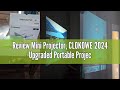 Review Mini Projector, CLOKOWE 2024 Upgraded Portable Projector with 9000 Lux and Full HD 1080P, Mov