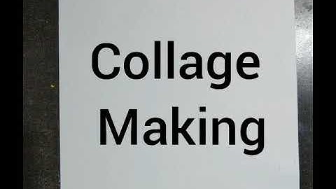 1st Standard - Collage Making ( Part 1)