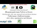 Python и Excel (библиотеки xlrd, xlwt, openpyxl, win32com) help, faq инструкции и практика