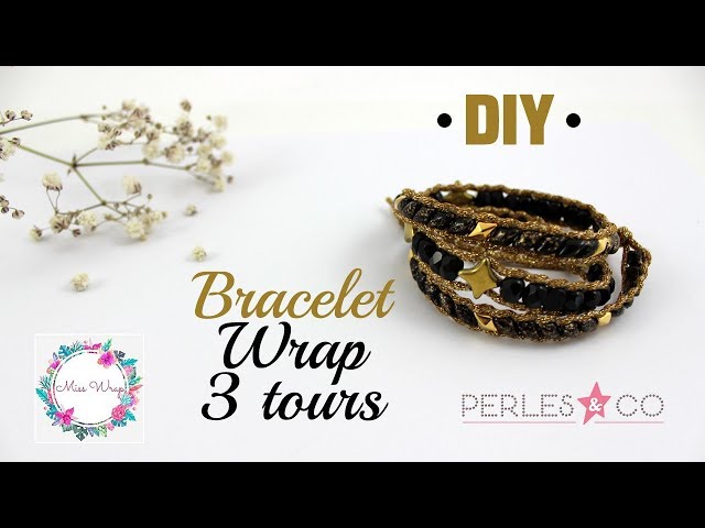 DIY Bracelet wrap deux tours multicolore pour enfant - Perles & Co