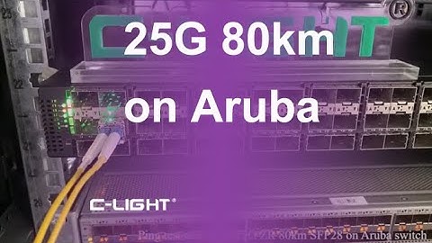 Ping test of C-light 25G ZR 80km SFP28 on Aruba switch