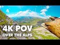 Breathtaking eagle pov flying over the alps in 4k