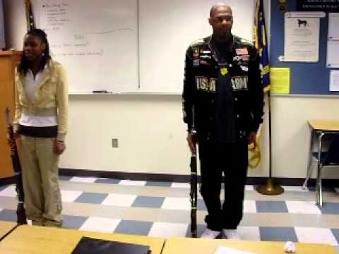 AFJROTC ~ Exhibition Facing Movements & 15 Count Manual of Arms - YouTube