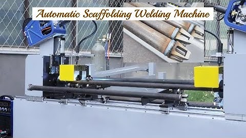 Professional Automatic scaffolding ledger welding machine working video