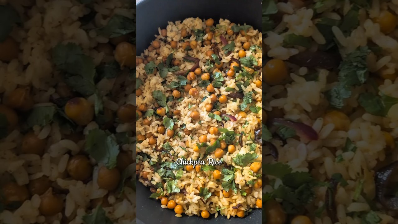 CHICKPEA RICE RECIPE #vegetarianrecipes #veganfood #foodshorts