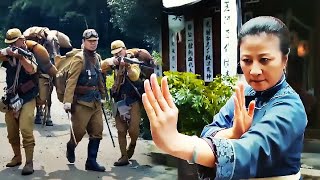 Japanese start a fight in Kungfu Village but Kungfu Elder can't bear it and beats them with Taichi.