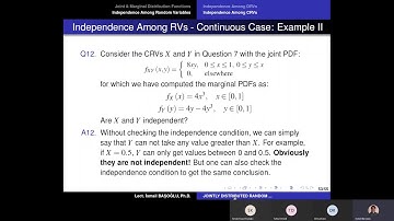 Probability Theory 72 Independence Among Continuous Random Variables Part I
