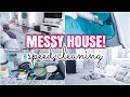 MESSY HOUSE SPEED CLEANING | MILITARY HOUSE WIFE CLEAN WITH ME | 2 DAYS OF CLEANING