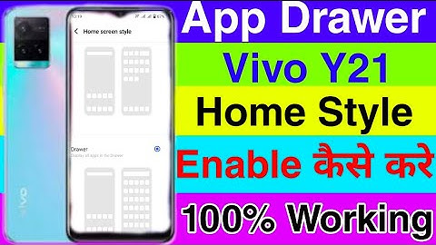 Vivo Y21 App Drawer Style || How To App Drawer Style Setting Vivo Y21