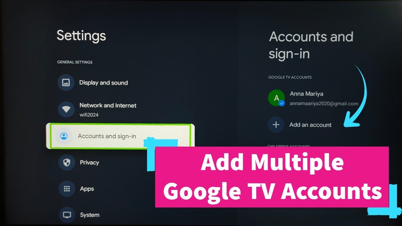 Google TV How To Add Multiple Google TV Accounts YouTube Google TV How To Add Multiple Google TV Accounts YouTube