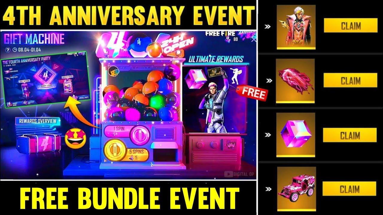 4TH Anniversary Free Bundle Event Tamil | Free Fire 4th Anniversary Mystery Shop Tamil | New Event