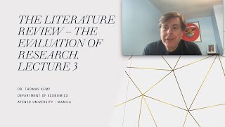 Evaluating Research -- Writing a Literature Review 3