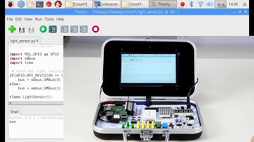 CrowPi Python Lesson 6 Detect low or bright light using the Light sensor