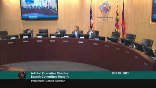 October 10, 2023 – Ad Hoc Executive Director Recruitment Committee
