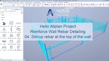 Hello Allplan! with ALLTO PythonParts - Wall Reinforcement |  Stirrup rebar at the top of the wall