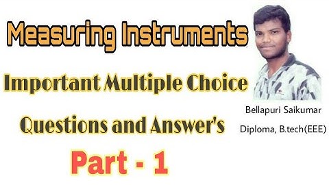 Measurements and Instrumentation Objective Questions TRANSCO AE SE JE RRB GENCO SPDCL Part - 1