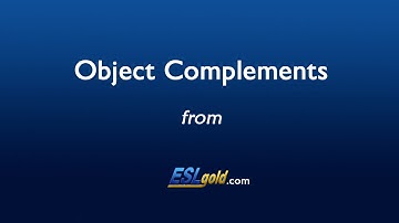 ESLgold.com Object Complements Video