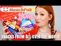 MUNCHPAK  'COOLEST SNACKS FROM AROUND THE WORLD' SUBSCRIPTION UNBOXING + TASTE TEST