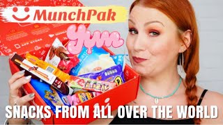 MUNCHPAK  'COOLEST SNACKS FROM AROUND THE WORLD' SUBSCRIPTION UNBOXING + TASTE TEST screenshot 5