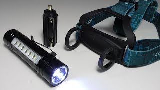 Фонарь 6 LED + CREE Q5, на аккумуляторе 18650