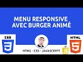 Tutoriel menu responsive avec burger anim html css javascript