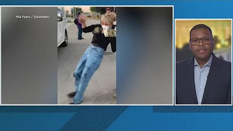 Protestor appears to be thrown to ground by ICE agent outside Chicago facility