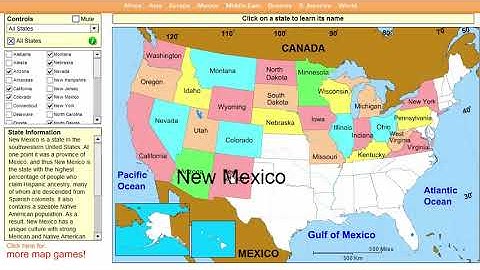 Learn the 50 USA States! - Geography Map Video Tutorial and Games - US  geography