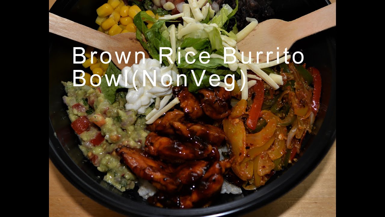 Tinger Cooks|Chicken Brown Rice Burrito Bowl - YouTube