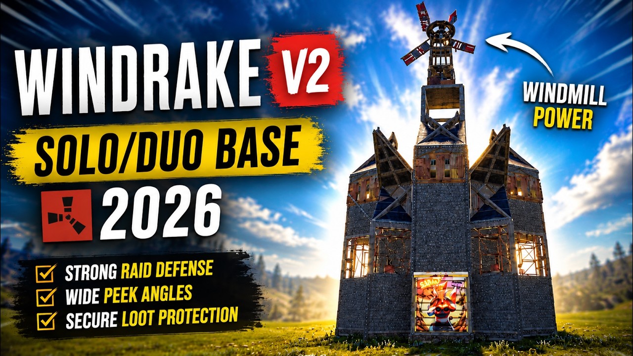 WINDRAKE V2 - Compact Solo/Duo Defensive Bunker Base