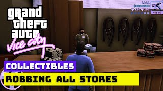 Robbing All Stores | GTA Vice City - Collectibles | 4K Ultra Graphics