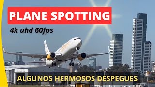 PLANE SPOTTING DESPEGUES CON ALGO DE INFORMACIÓN 🛫 BUENOS AIRES ARGENTINA AEROPARQUE JORGE NEWBERY