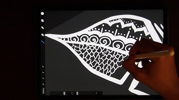 Zentangle feather design | Digital art | Doodling | Draw on Procreate app. with iPad Pro |Avee Megur