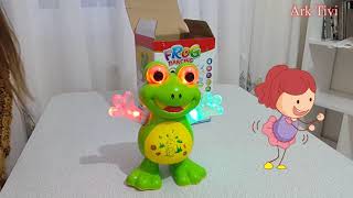 Pilli Müzikli Işıklı Dans Eden Kurbağa - Funny Frog Dancing Toys - DETAYLI İNCELEME - Resimi