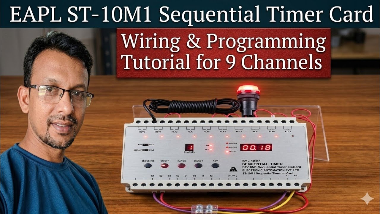EAPL ST-10M1 Sequential Timer | Wiring & Programming Tutorial for ...