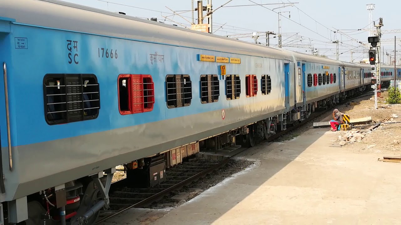 Brand New LHB rake with 12705 GNT SC Intercity express hauled by LGD