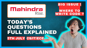 Compilerprobleem opgelost! 😎 | Mahindra Rise Assessment 2025 || Mahindra Rise Coding Questions 2025